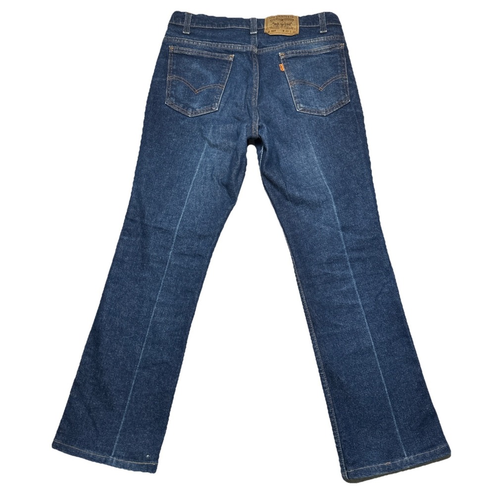 Vintage 90s Levi's 517 Bootcut Orange Tab‎ Jeans 33x30 Made in USA Blue Denim